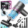 12000Pa Strong Suction Wireless Handheld Car Vacuum Cleaner, 5000mAh High Power 4-in-1 Vacuum Cleaner and Air Duster, 120W Portable Vacuum for Car, Office, Pet and Home