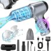 18000Pa Strong Suction Wireless Handheld Car Vacuum Cleaner, 5000mAh High-Power 4-in-1 Vacuum Cleaner and Air Duster, 120W Portable Vacuum for Car, Office, Pet, and Home Cleaning