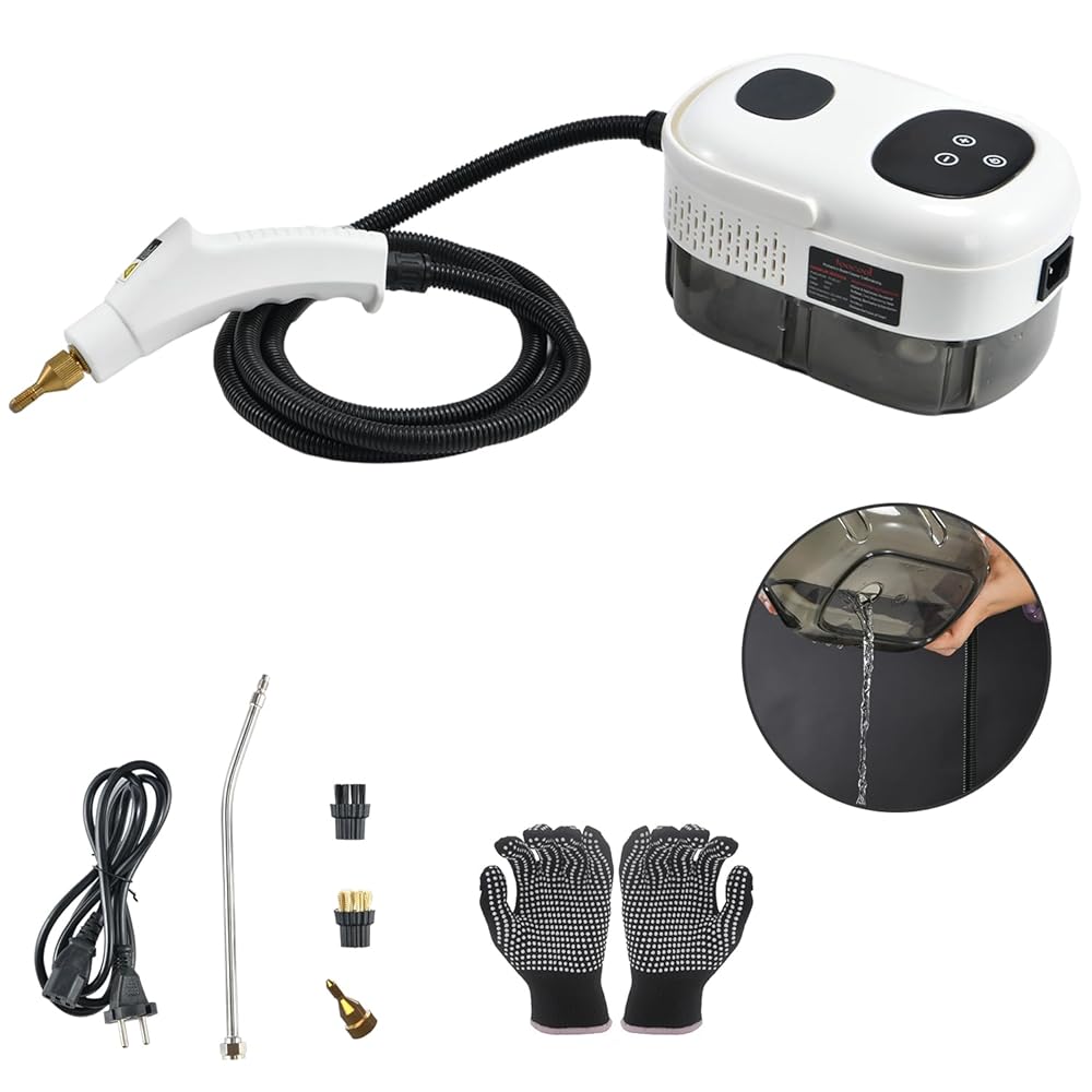 2500W Portable Steam Cleaner, High Temperature Steamer for Cleaning Bed Bugs, steam cleaner for mattress, Car Detailing, Couch,Furniture, Upholstery, Kitchen, Bathroom, Grout... 2500W Portable Steam Cleaner, High Temperature Steamer for Cleaning Bed Bugs, steam cleaner for mattress, Car Detailing, Couch,Furniture, Upholstery, Kitchen, Bathroom, Grout...