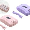 2Pcs Carpet Brush Handheld Carpet Table Sweeper Triple Brush Head Carpet Table Brush Pet Hair Cleaning Brush Collector Brush (Blue+Pink)
