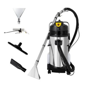 40L Commercial Carpet Cleaner, 3 in 1 Multi-Purpose Wet Dry Vacuum Cleaner Portable Carpet Cleaning Machine, 110V 1034W Sofa Curtains Vacuum Extractor Dust Cleaner Collector...