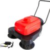 41.3" Battery-Powered Walk-Behind Floor Sweeper, Triple Brushes, Water Sprinklers, 64,500 sq ft/hr, Industrial and Commercial Use