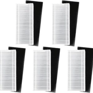 5 Pcs Filter Replacement For IHome Nova S1 Pro, IHRVS1PRO-3BLK, IHRVS1-3BLKS, IHRV9-BLKS Sweeper Accessories Filter, Robotic Vacuum Cleaner Parts