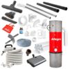 Allegro Heavy Duty Powerful Central Vacuum System with Complete Canadian Premium Deluxe Electric Accessory Kit, 3 Inlet Kit & 64 ft Pipe Package (Pigtail, 30ft)