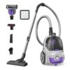 Aspiron Canister Vacuum Cleaner, 24Kpa Bagless Vacuum Cleaner, 3.7QT Large Dust Cup, Double HEPA Filter, Retractable Cord, 1200W Lightweight Vacuum Cleaner with 5 Tools for Hard...