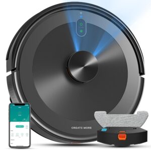 Bagotte Robot Vacuum and Mop Combo,3 in 1 Robot Vacuum Cleaner with Mapping,LiDAR Navigation,3500Pa Suction, 150Mins Max, No-Go Zones, Vacuum Robot for Pet Hair,Carpet,Hard Floor