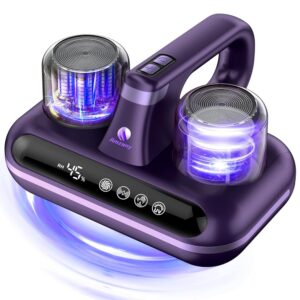 Bed Vacuum Cleaner - 5-in-1 Cordless Mattress Vacuum Cleaner, Powered by UV-C Light & Ultrasonic Technology, 16Kpa Strong Suction,Low Noise,Suitable for Dust, Pet Hair, Etc -...