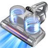 Bed Vacuum Cleaner 5 in 1 Mattress Vacuum with 16Kpa Suction 253.7nm UV-C Light, HEPA Filtration, Ultrasound , 140℉ Hot Air, 30000Rpm/Min Brushroll Rotation, Replacement Filter...