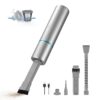 Brigii Crevice Vacuum, Handheld Vacuum & Air Duster & Hand Pump 3 in 1, Cordless Mini Vacuum, 3 Kinds of Crevice Nozzles, Lightweight 1lbs,USB Rechargeable-M2