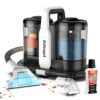 Carpet & Upholstery Spot Cleaner, Powerful Suction & Portable Spot Remover, Deep Stain Cleaning for Carpet, Pets, Stairs, Car Seat, Couch, with Dual Size BrushHead and Cleaning...
