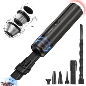 Chuboor Handheld Vacuum, 13000PA Powerful Car Vacuum Cleaner High Power Cordless Rechargeable, Portable Mini Vacuum with LED SOS Light, Small Hand Held Vacuuming, Dust...