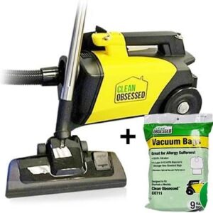 Clean Obsessed Commercial Lightweight Portable Canister Vacuum; Model CO711 (Cleaner with Kit)