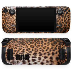 Compatible with Steam Deck - Skin Decal Protective Scratch-Resistant Removable Vinyl Wrap Cover - Mirrored Leopard Hide