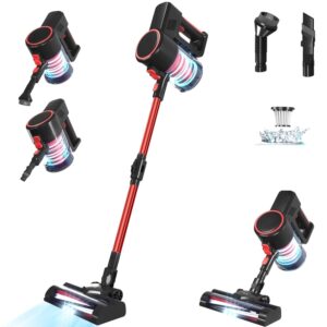 Cordless Stick Vacuum Cleaner - Powerful Suction Rechargeable 2000mAh Battery 40Min Runtime Handheld Vacuum Cleaner for Home 4 in 1 Lightweight Portable Vacuum for Floor Carpet...