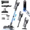 Cordless Vacuum Cleaner, 23000pa Powerful Lightweight Stick Vac with LED Headlights, 45min Runtime, 3 Modes, Removable Handheld Vac with HEPA Filter for Carpet, Hard Floor, and...