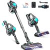 Cordless Vacuum Cleaner, 8-in-1 Powerful Vacuum Cleaners for Home with 1.3L Large Capacity, 2 Modes & 30Mins Runtime, Rechargeable Stick Vacuum for Pet Hair Hardwood Carpet -...