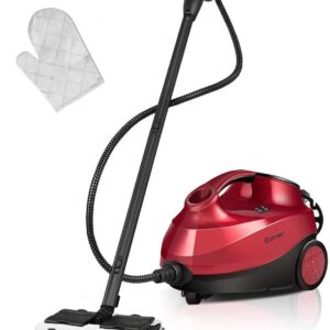 COSTWAY 2000W Multipurpose Steam Cleaner with 19 Accessories, Household Steamer with 1.5L Tank for Cleaning, Heavy Duty Rolling Cleaning Machine for Carpet, Floors, Windows and...