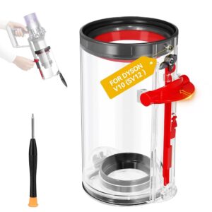 Dust Bin Replacement Compatible with Dyson V10 (SV12) Absolute Animal Vacuum Cleaner, Canister Replacement for Large Bin| Part No. 969509-01