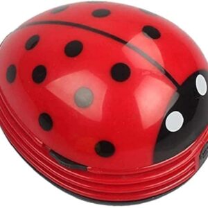 E ECSEM Cute Portable Cartoon Mini Desktop Vacuum Cleaner Table Dust Crumb Sweeper(Red#002)