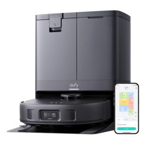 eufy X10 Pro Omni Robot Vacuum and Mop with 8,000 Pa Suction, Dual Mops with 12 mm Auto-Lift and Carpet Detection, AI Obstacle Avoidance, Auto Mop Washing, Auto Drying,...