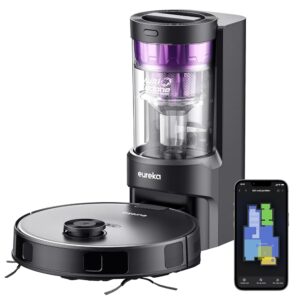 Eureka E10s Robot Vacuum with Bagless Self Emptying Station, Robotic Vacuum and Mop Combo, 45-Day Capacity, 4000Pa Suction for Pet Hair, Carpet&Floor, Auto Lifting Mop, LiDAR...