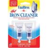 FAULTLESS Hot Iron Cleaner, Non-Toxic Steam Iron Cleaner, Removes Melted Fabrics, Glue, Hard Water, Lime Deposits & Starch - 2 X 0.17 oz Tubes Blister Packs
