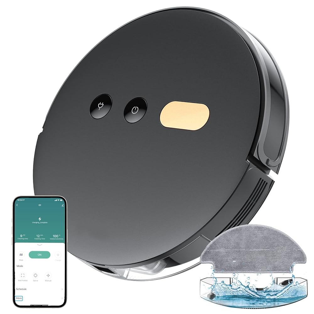 G1 Robot Vacuum and Mop Combo,8000Pa Adjustable Suction Robot Vacuum Cleaner,3D Obstacle Avoidance,WiFi/APP/Alexa,Self-Charging Robotic Vacuum Auto Smart Mapping for Pet Hair G1 Robot Vacuum and Mop Combo,8000Pa Adjustable Suction Robot Vacuum Cleaner,3D Obstacle Avoidance,WiFi/APP/Alexa,Self-Charging Robotic Vacuum Auto Smart Mapping for Pet Hair