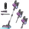 Gevi Cordless Vacuum Cleaner for Home, Stick Vacuum with Hy-HEPA, Ultra Long Battery Life, Powerful Sunction, Deap Clean for Hardwood Floor, Carpet & Pet Hair (Purple)