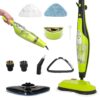 H2O HD Dual Buff Steam Mop, 8 in 1 Handheld Steam Cleaner For Kitchen Tile Floors, Hardwood Floors, Grout Cleaner, Upholstery Cleaner and Carpets, 2 washable scrub pads, 8...