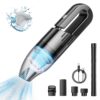 Handheld Vacuum Cleaner Cordless - Mini Car Vacuum Cleaner Rechargeable for Car, Home, Office, Pet Hair Travel Cleaning (Black)