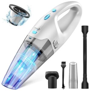 Handheld Vacuum Cordless,Car Vacuum Portable Cordless,Strong Suction Portable Hand Vacuum Cordless Rechargeable with LED Light/20 Mins Runtime,Mine Car Hand Vacuum for Home and...