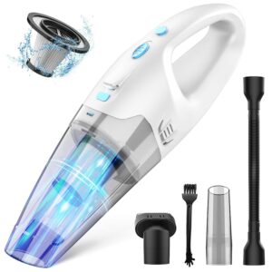 Handheld Vacuum Cordless,Car Vacuum Portable Cordless,Strong Suction Portable Hand Vacuum Cordless Rechargeable with LED Light/20 Mins Runtime,Mine Car Hand Vacuum for Home and...