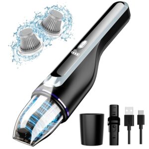 Handheld Vacuum Cordless, Car Vacuum with Brushless Motor & 14000Pa Suction, 1.2lbs Lightweight, LED Light, Slim Mini Vacuum Cleaner for Car Home Pet