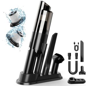 Handheld Vacuum Cordless, Portable Car Vacuum with 2-Speed, 10KPA Powerful Suction Vacuum Cleaner with Charging Dock, Lightweight 4-in-1 Mini Hand Held Vacuum for Car Home Pet...