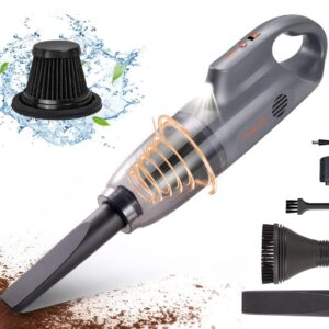 Handheld Vacuum Cordless Rechargeable,10KPA Powerful Suction Hand Held Car Vacuum,Cordless Handheld Vacuum Cleaner with Attachments,Small Car Vacuum Portable Cordless for Pet...