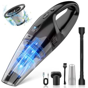 Handheld Vacuum Cordless Rechargeable 3-in-1, Dust Busters Cordless Rechargeable with USB Charge, Car Vacuum with LED, HEPA Filter, 1.65LBs Lightweight Vacuum Cleaner for Dust,...