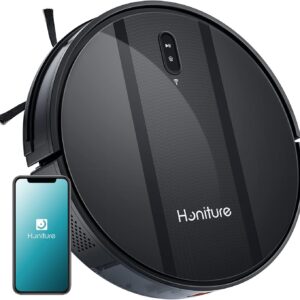 HONITURE Robot Vacuum with 3000PA Strong Suction,Robot Vacuum Cleaner with Self-Charging 120 Mins Runtime,Robotic Vacuum Scheduled Cleaning,App&Remote Control,Ideal for Pet Hard...