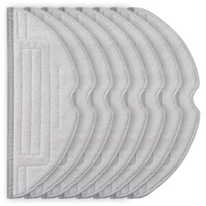 Microfiber Vacuum Mop Cloth Pads for Roborock S8+, S8, S7, S7+, S7 MaxV, S7 MaxV Plus, S7 MaxV Ultra - Reusable and Washable Mop Pad Replacement Accessories (8 Pcs), Gray