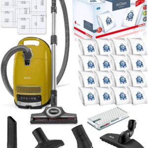 Miele Complete C3 Calima Canister HEPA Vacuum Cleaner + STB 305-3 Turbobrush Bundle - Includes Performance Pack 16 Type GN AirClean Genuine FilterBags + Genuine AH50 HEPA Filter