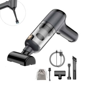 Mini Car Vacuum Cleaner,3 in 1 Cordless Handheld Vacuum,120W Low Noise with One Touch Opening and Closing Function Rechargeable Air Blower & Hand Pump Small for...