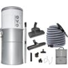 OVO Unit Heavy Duty Powerful Central Vacuum System, Hybrid Filtration (with or Without Disposable Bags) 35L or 9.25Gal, 700 Air watts with 35ft Premium Deluxe Plus Accessory kit...