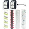 Replacement Parts for Bissell CrossWave HydroSteam 35151 Vacuum 4 Brush Rolls, 2 Vacuum Filter, 1 Cleaning Brush