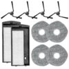 Reusable Replacement Parts Compatible with EUFY X9 PRO SERIES Sweeper Accessories (2 Filters + 4 Wet Mop Pads + 4 Side Brushes)