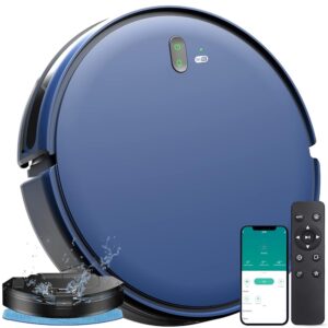 Robot Vacuum and Mop Combo, 3 in 1 Mopping Robotic Vacuum with Schedule, App/Bluetooth/Alexa, 1600Pa Max Suction, Self-Charging Robot Vacuum Cleaner, Slim, Ideal for Hard Floor,...