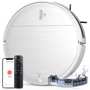 Robot Vacuum and Mop Combo, WiFi/App/Alexa, Robotic Vacuum Cleaner with Schedule, 2 in 1 Mopping Robot Vacuum with Watertank and Dustbin, Self-Charging, Slim, Ideal for Hard...