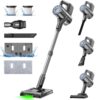 S7 Plus Cordless Vacuum Cleaner, 40Kpa 60Mins 2-in-1 Cordless Vacuum and Mop Combo, Lightweight and Versatile Stick Vacuum, Deep Cleans, Washes, Green LED, All in One