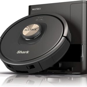 Shark AV2310AE Matrix Self-Emptying Robot Vacuum with No Spots Missed on Carpets and Hard Floors, Precision Home Mapping, Perfect for Pet Hair, Bagless, 45-Day Capacity Base,...