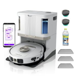 Shark Robot Vacuum & Mop Combo, PowerDetect NeverTouch Pro, Self-Emptying, Self-Refill with Self-Clean Pad Wash & Dry, 60-Day Debris Capacity, 30-Day Refill Tank, 5 PowerDetect...