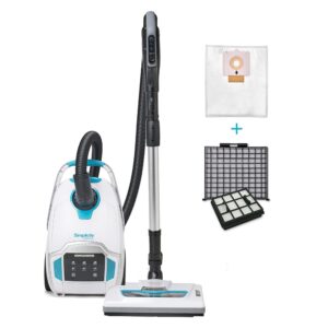 Simplicity Vacuums Scout Plus Vacuum Cleaner Bundle with Filter and Bags, Bagged Vacuum Cleaner with Digital Suction Control and Turbo Nozzle, Replacement Vacuum Filter Set and...