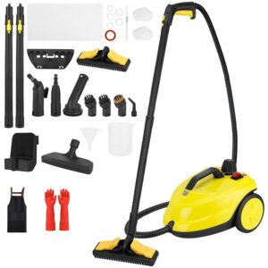 Steam Cleaner, 2000W Portable Household Steamer, 20 Accessories Included Multipurpose Steam Cleaner for Floors, Appliances,Kitchen,Playground,Car (Yellow)